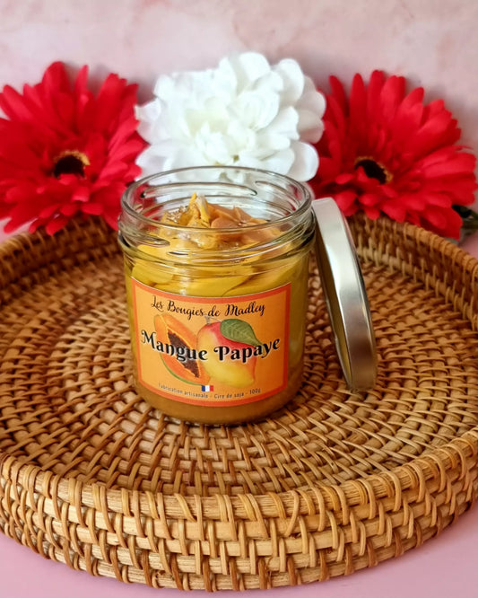 Bougie gourmande - Mangue Papaye