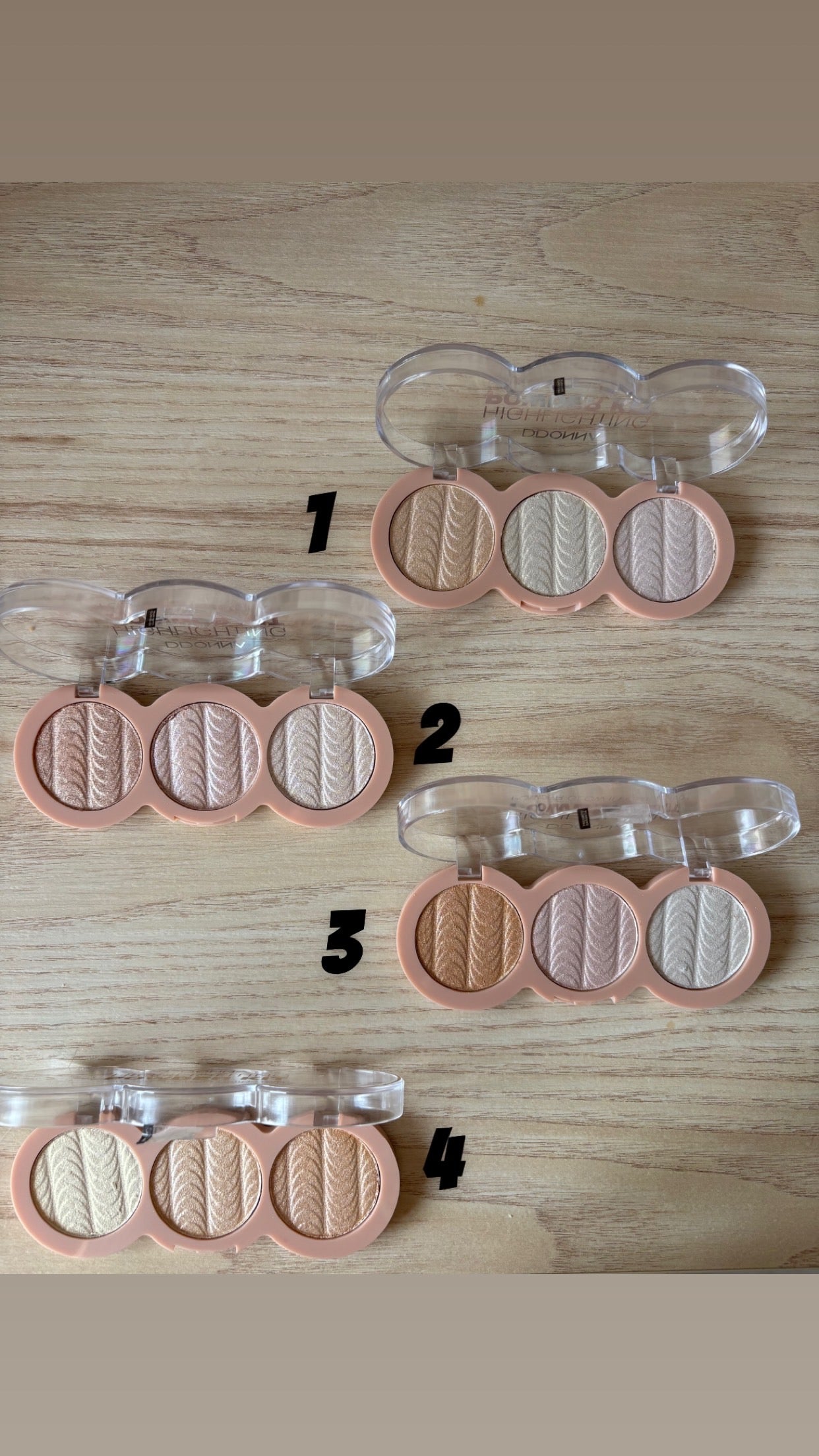 Palette highliter - 3 couleurs