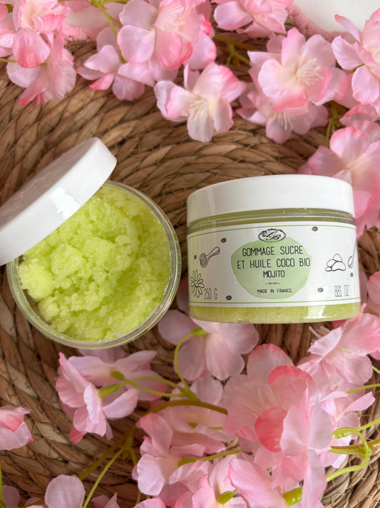 Gommage au sucre et à l’huile de coco bio - Mojito