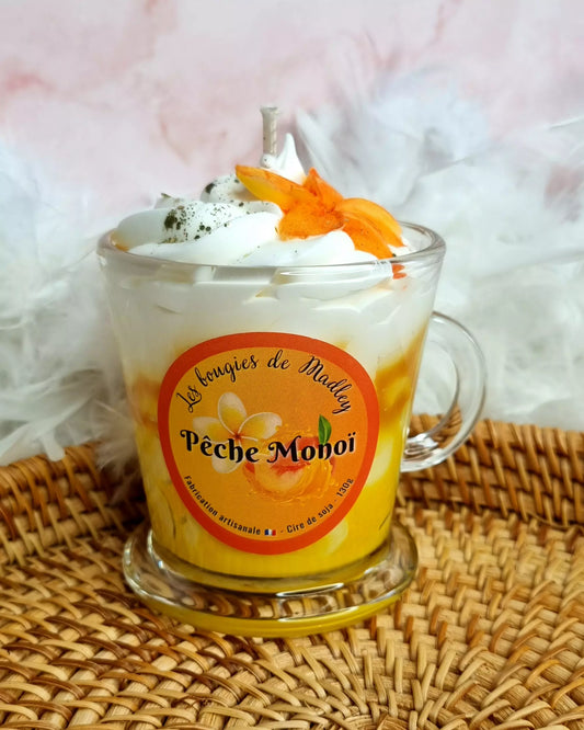 Bougie gourmande - Monoï Pêche