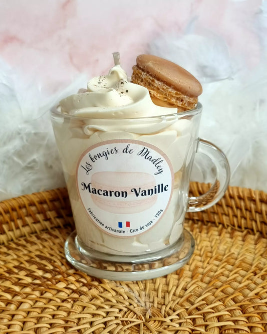 Bougie gourmande - Macaron vanille