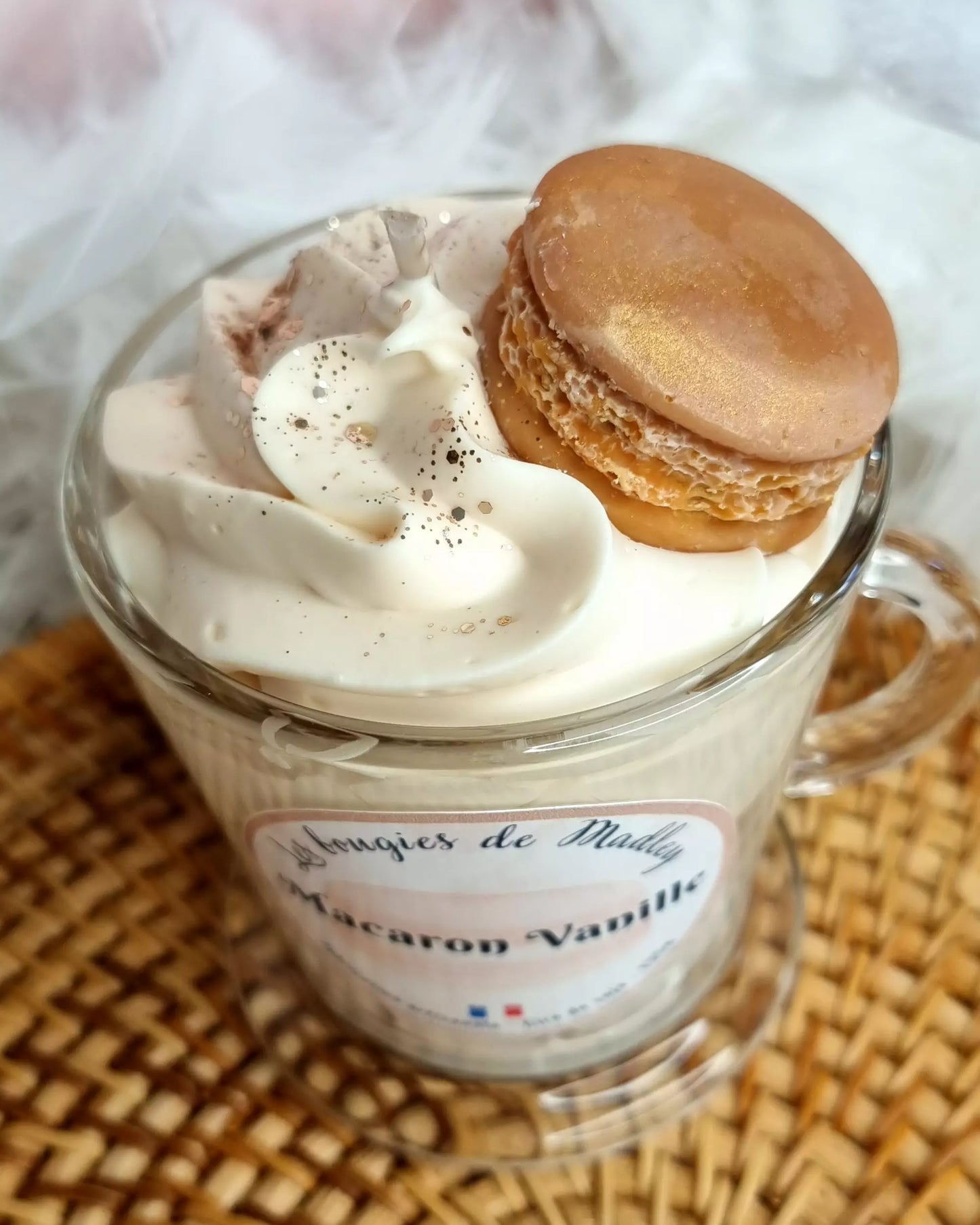 Bougie gourmande - Macaron vanille