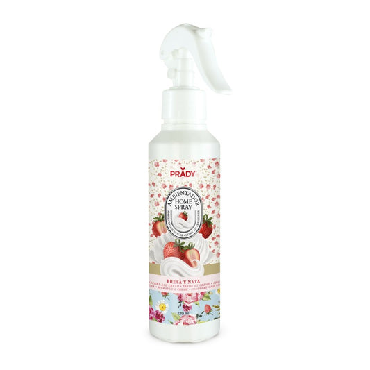 Spray d'ambiance maison, tissu et voiture - Fraise Chantilly
