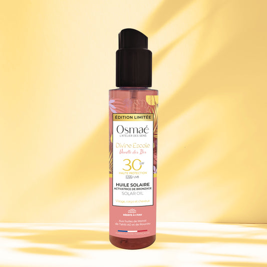Huile solaire activatrice de bronzage - Vanille des îles